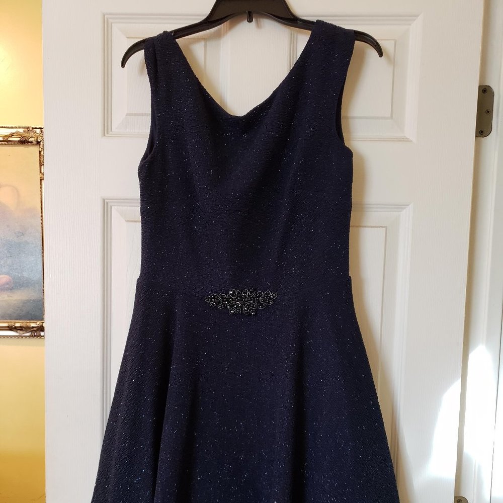 Midnight Blue Sparkly Cocktail Dress